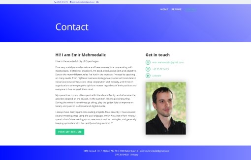 EME Consult's kontaktside