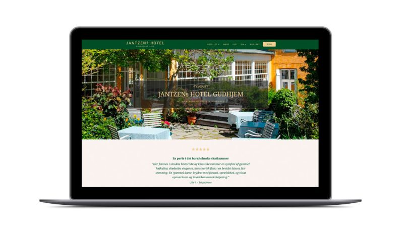 Hjemmeside design til hotel